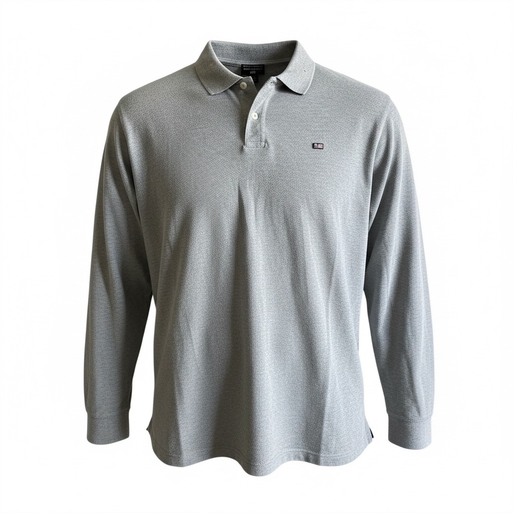 RALPH LAUREN POLO NWT Mens XL Gray Long Sleeve Navy Stripe New With Tags